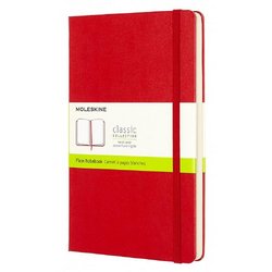 Блокнот Moleskine Classic Large A5+ 120 листов красный без линовки на сшивке (130x210 мм)